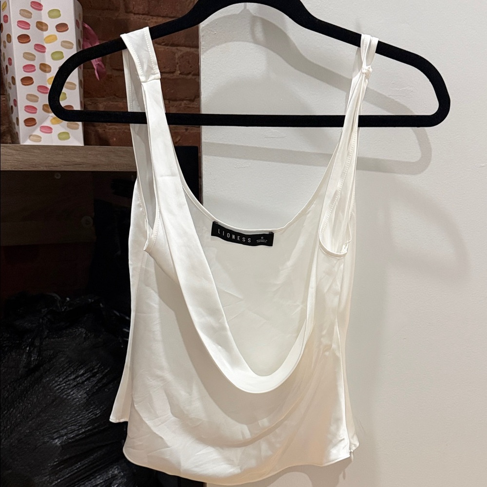 Lioness Ivory Drape Tank Top